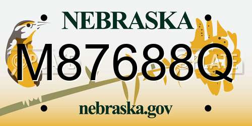 M87688Q Nebraska License Plate
