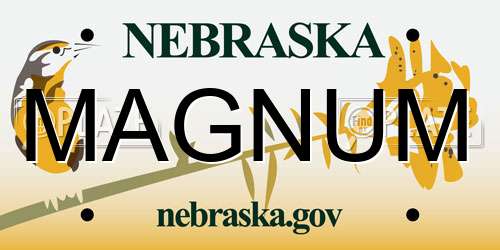 MAGNUM Nebraska License Plate