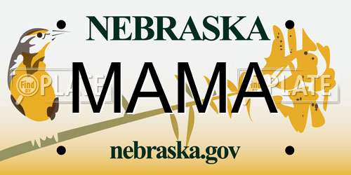 MAMA Nebraska License Plate