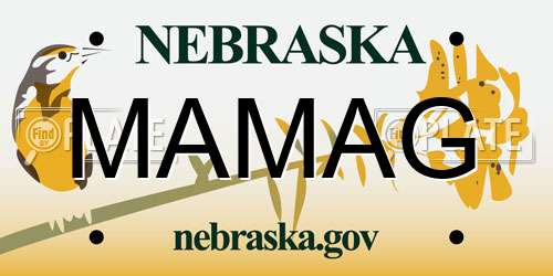 MAMAG Nebraska License Plate