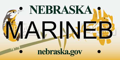 MARINEB Nebraska License Plate