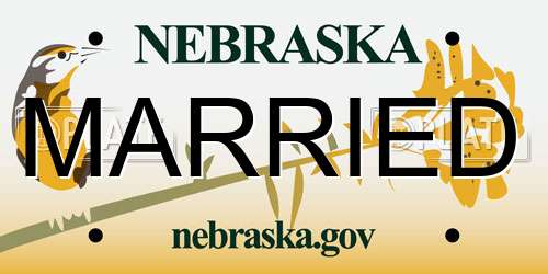 MARRIED Nebraska License Plate