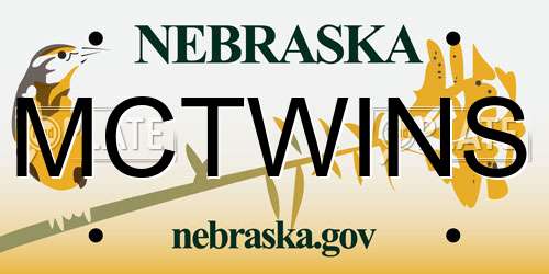 MCTWINS Nebraska License Plate