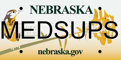 MEDSUPS Nebraska License Plate