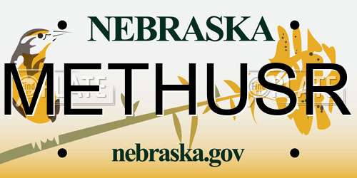 METHUSR Nebraska License Plate