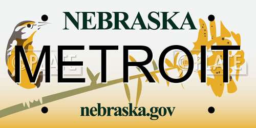 METROIT Nebraska License Plate