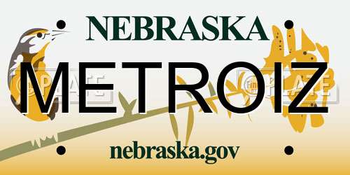 METROIZ Nebraska License Plate