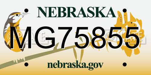 MG75855 Nebraska License Plate