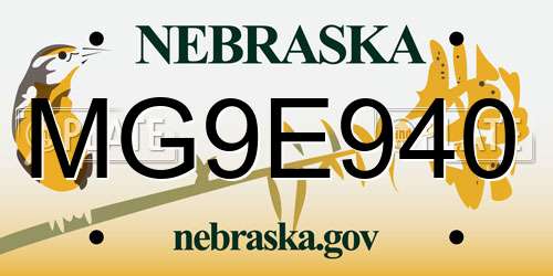 MG9E940 Nebraska License Plate