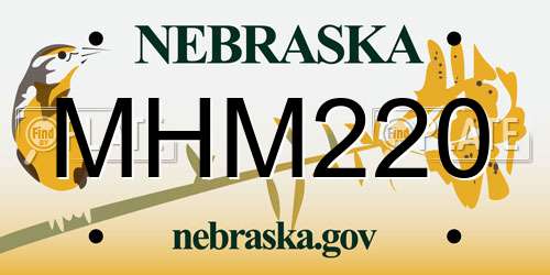 MHM220 Nebraska License Plate