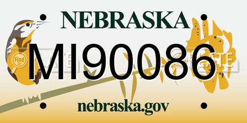 MI90086 Nebraska License Plate
