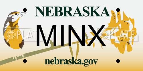 MINX Nebraska License Plate