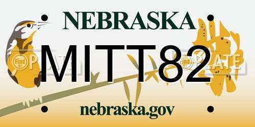 MITT82 Nebraska License Plate