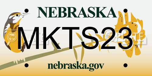 MKTS23 Nebraska License Plate
