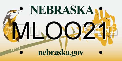 MLOO21 Nebraska License Plate