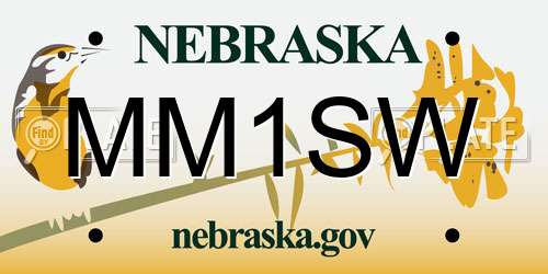 MM1SW Nebraska License Plate
