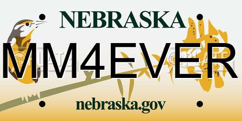 MM4EVER Nebraska License Plate