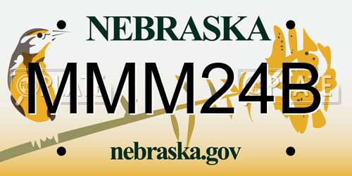 MMM24B Nebraska License Plate