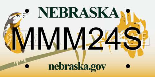 MMM24S Nebraska License Plate