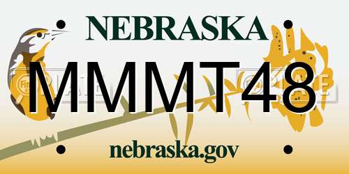 MMMT48 Nebraska License Plate