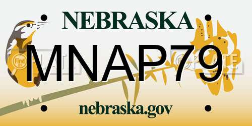 MNAP79 Nebraska License Plate