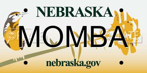 MOMBA Nebraska License Plate