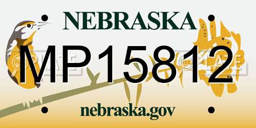 MP15812 Nebraska License Plate