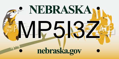 MP5I3Z Nebraska License Plate