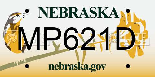 MP621D Nebraska License Plate