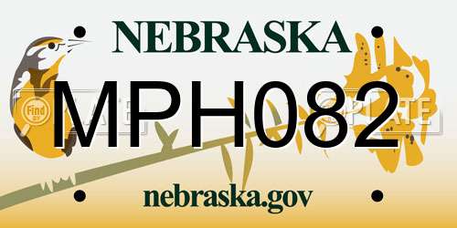 MPH082 Nebraska License Plate