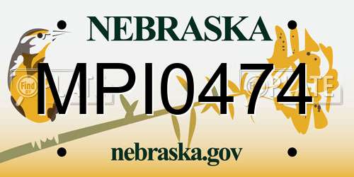 MPI0474 Nebraska License Plate