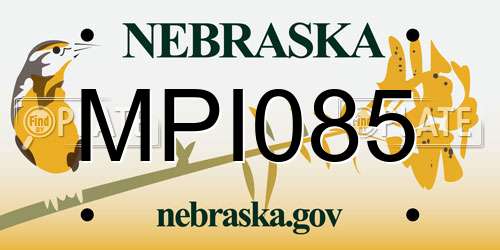 MPI085 Nebraska License Plate