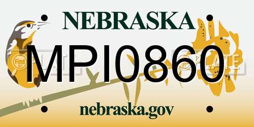 MPI0860 Nebraska License Plate