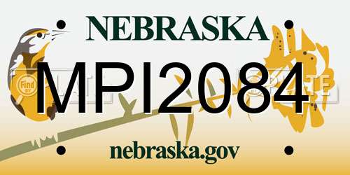MPI2084 Nebraska License Plate