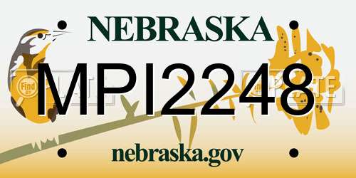 MPI2248 Nebraska License Plate