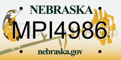 MPI4986 Nebraska License Plate