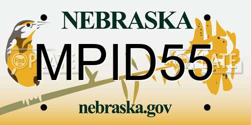 MPID55 Nebraska License Plate