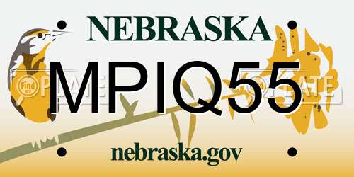 MPIQ55 Nebraska License Plate