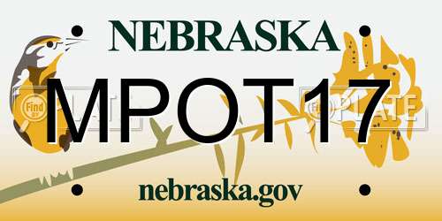 MPOT17 Nebraska License Plate