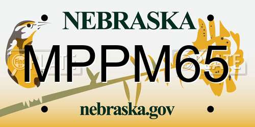 MPPM65 Nebraska License Plate