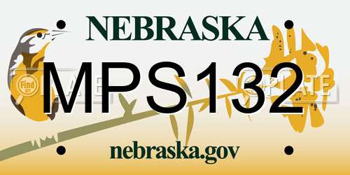 MPS132 Nebraska License Plate