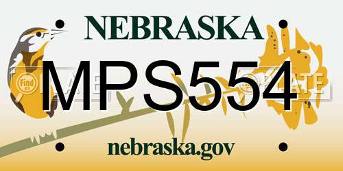 MPS554 Nebraska License Plate