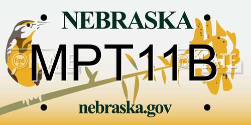 MPT11B Nebraska License Plate
