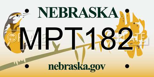 MPT182 Nebraska License Plate