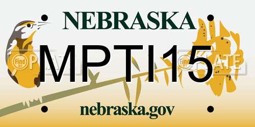 MPTI15 Nebraska License Plate