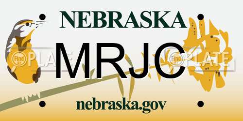 MRJC Nebraska License Plate