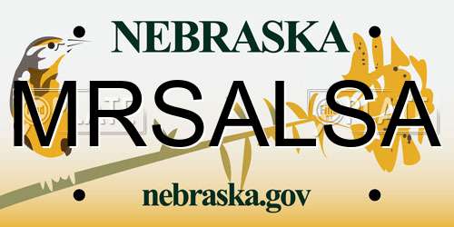 MRSALSA Nebraska License Plate