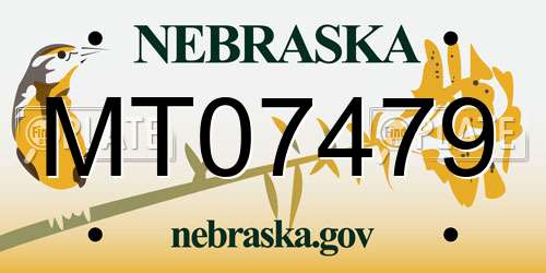 MT07479 Nebraska License Plate