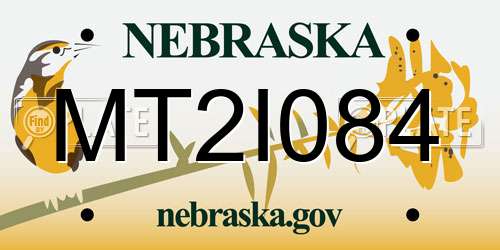 MT2I084 Nebraska License Plate
