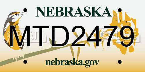 MTD2479 Nebraska License Plate